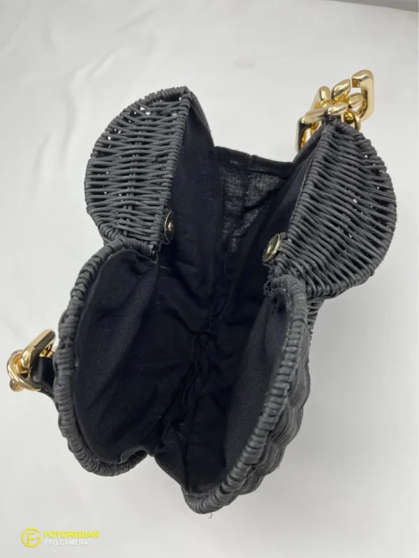 Bolsos de Paja de Concha de Lujo Bohemio, Bolso de Hombro de Cadena Gruesa, Bolso de Playa de Ratán Tejido - Imagen 6