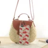 Bolso de hombro de paja con borlas para mujer, bandoleras cruzadas tejidas de diseñador famoso, novedad de verano, 2024 - Imagen 6
