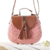 Bolso de hombro de paja con borlas para mujer, bandoleras cruzadas tejidas de diseñador famoso, novedad de verano, 2024 - Imagen 11