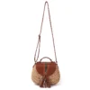 Bolso de hombro de paja con borlas para mujer, bandoleras cruzadas tejidas de diseñador famoso, novedad de verano, 2024 - Imagen 3