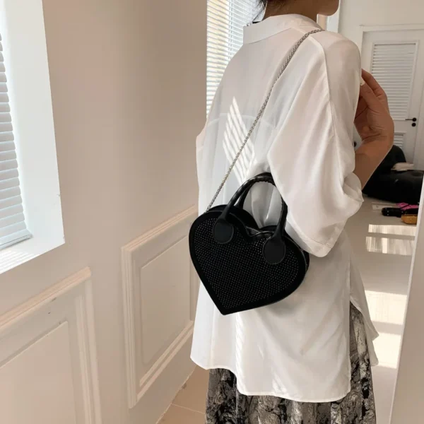 Bolsos de mensajero para mujer, bolsos de mano con cadena de lujo para mujer - Imagen 5