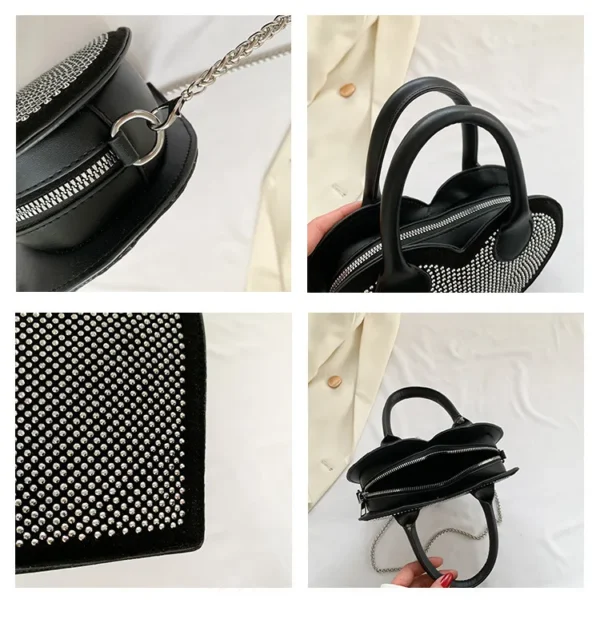 Bolsos de mensajero para mujer, bolsos de mano con cadena de lujo para mujer - Imagen 4