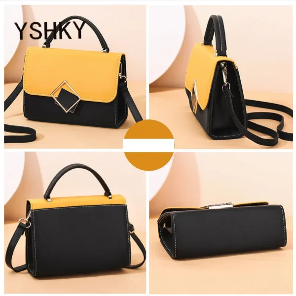 Bolso de hombro serpentino de marca, diseño de tendencia, bolso de color a rayas - Imagen 3