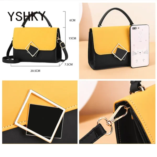 Bolso de hombro serpentino de marca, diseño de tendencia, bolso de color a rayas - Imagen 7