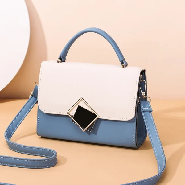 Bolso de hombro serpentino de marca, diseño de tendencia, bolso de color a rayas - Imagen 10