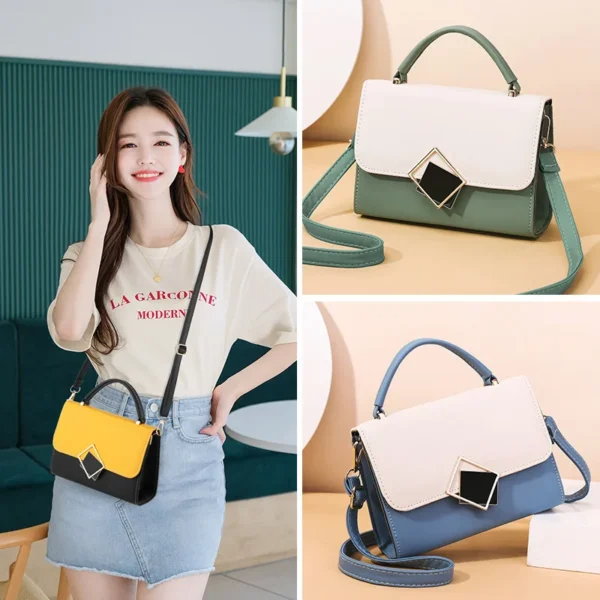 Bolso de hombro serpentino de marca, diseño de tendencia, bolso de color a rayas - Imagen 5