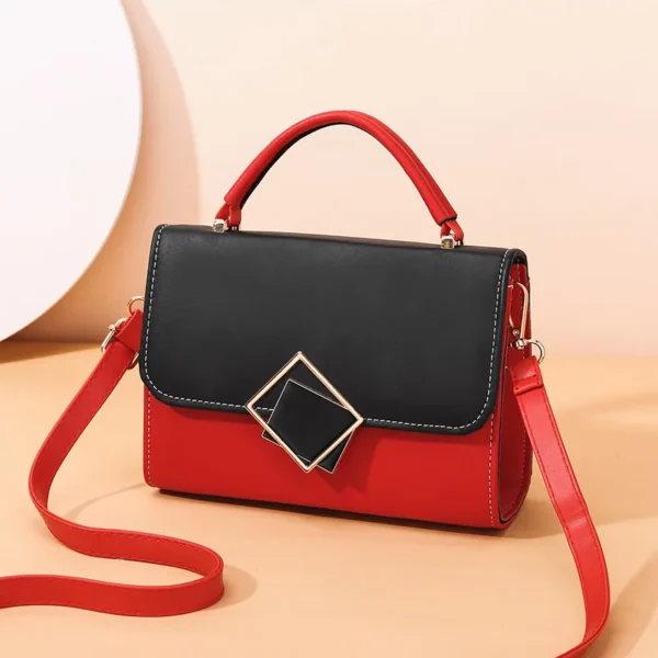Bolso de hombro serpentino de marca, diseño de tendencia, bolso de color a rayas - Imagen 4