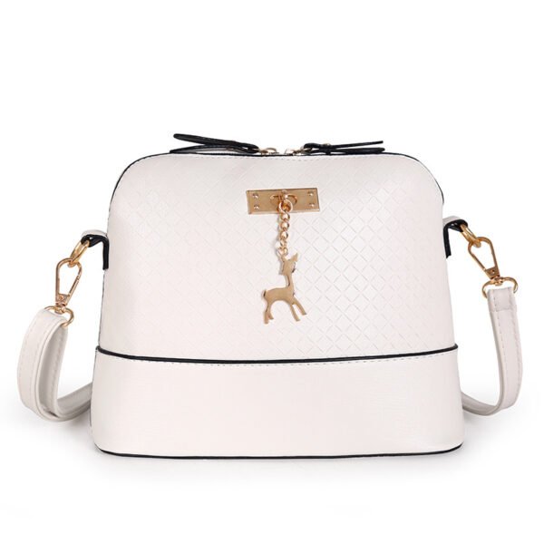 Bolso de concha con colgante de ciervo, bolso pequeño de moda con hendiduras de estilo retro coreano - Imagen 7