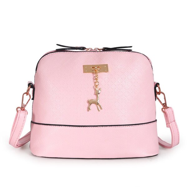Bolso de concha con colgante de ciervo, bolso pequeño de moda con hendiduras de estilo retro coreano - Imagen 11