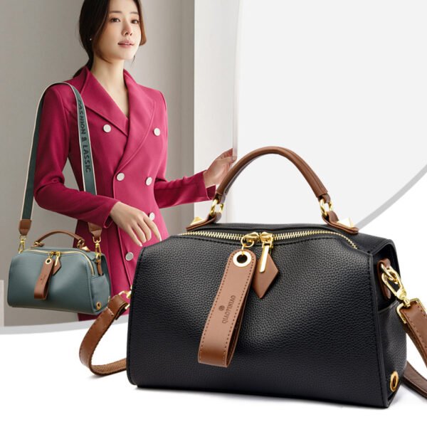 Boston almohada bolsa 2023 otoño e invierno nueva PU superficie suave bolso de hombro casual textura de moda bolso casual - Imagen 9