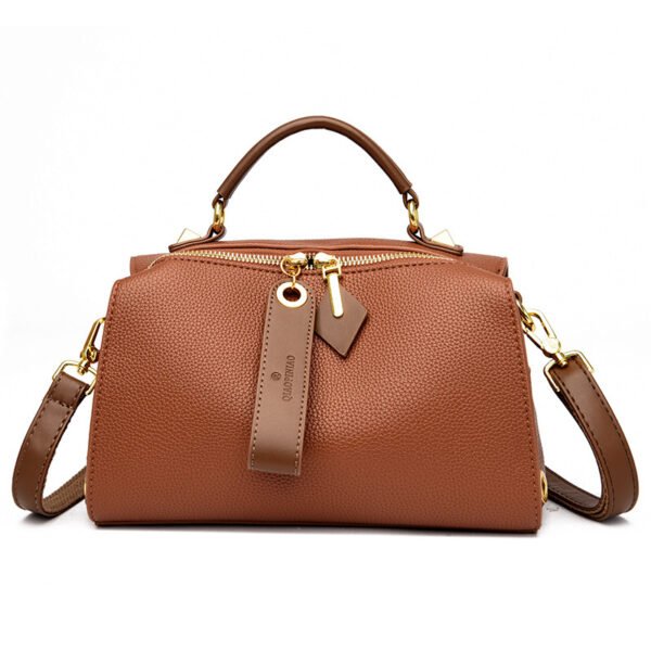 Boston almohada bolsa 2023 otoño e invierno nueva PU superficie suave bolso de hombro casual textura de moda bolso casual