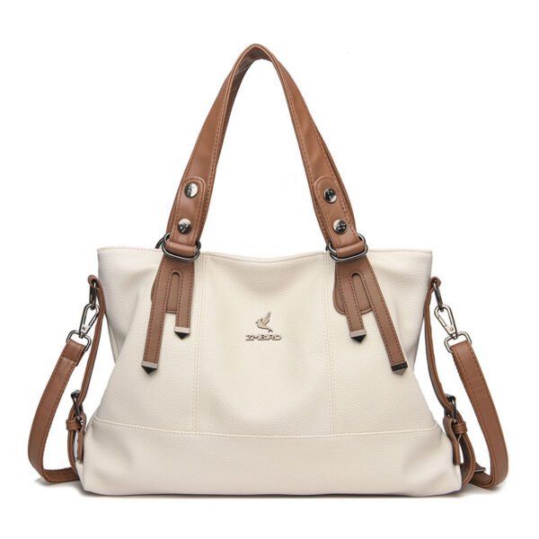 Bolso grande de cuero transfronterizo  para mujer  Bolso de motocicleta a  juego de color popular - Imagen 8