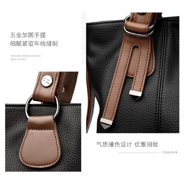 Bolso grande de cuero transfronterizo  para mujer  Bolso de motocicleta a  juego de color popular - Imagen 14