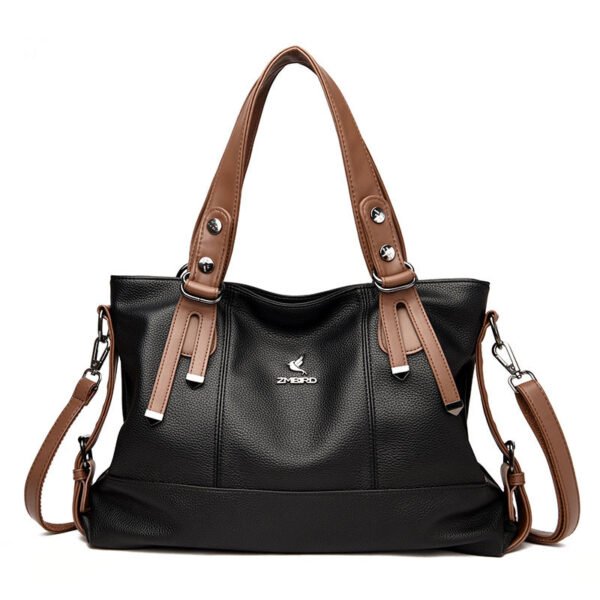 Bolso grande de cuero transfronterizo  para mujer  Bolso de motocicleta a  juego de color popular - Imagen 5
