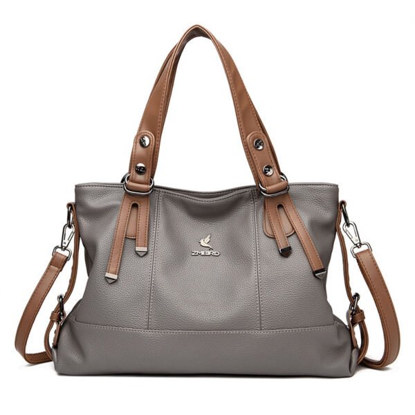 Bolso grande de cuero transfronterizo  para mujer  Bolso de motocicleta a  juego de color popular - Imagen 3