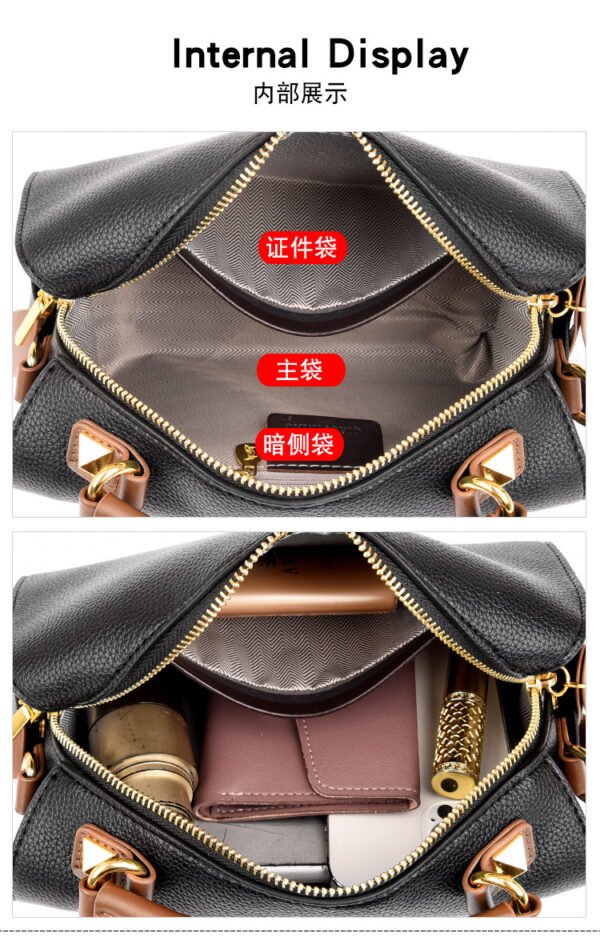 Boston almohada bolsa 2023 otoño e invierno nueva PU superficie suave bolso de hombro casual textura de moda bolso casual - Imagen 10