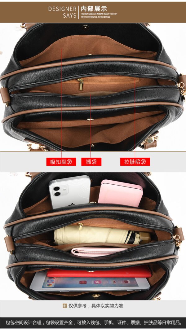 Bolso de mujer transfronterizo 2023  nuevo bolso de madre de mediana edad  hombro bolso de mano atmosférico - Imagen 12