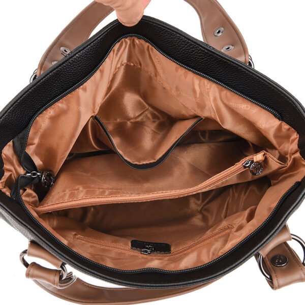 Bolso grande de cuero transfronterizo  para mujer  Bolso de motocicleta a  juego de color popular - Imagen 10
