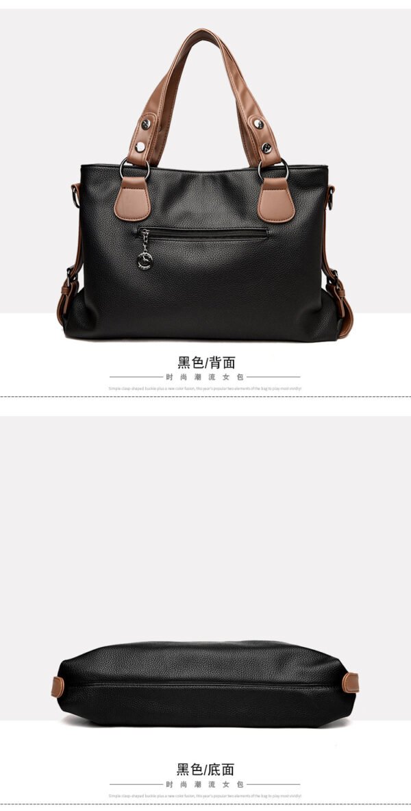 Bolso grande de cuero transfronterizo  para mujer  Bolso de motocicleta a  juego de color popular - Imagen 21