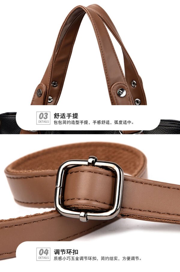 Bolso grande de cuero transfronterizo  para mujer  Bolso de motocicleta a  juego de color popular - Imagen 15