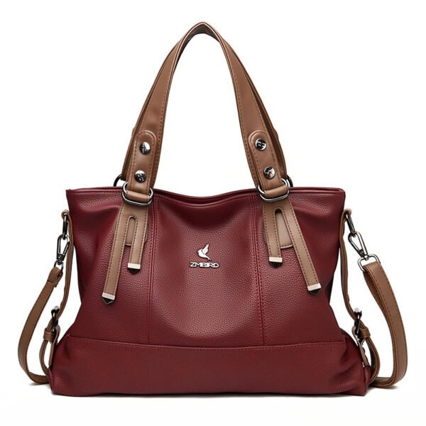 Bolso grande de cuero transfronterizo  para mujer  Bolso de motocicleta a  juego de color popular - Imagen 7