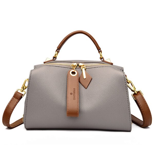 Boston almohada bolsa 2023 otoño e invierno nueva PU superficie suave bolso de hombro casual textura de moda bolso casual - Imagen 8
