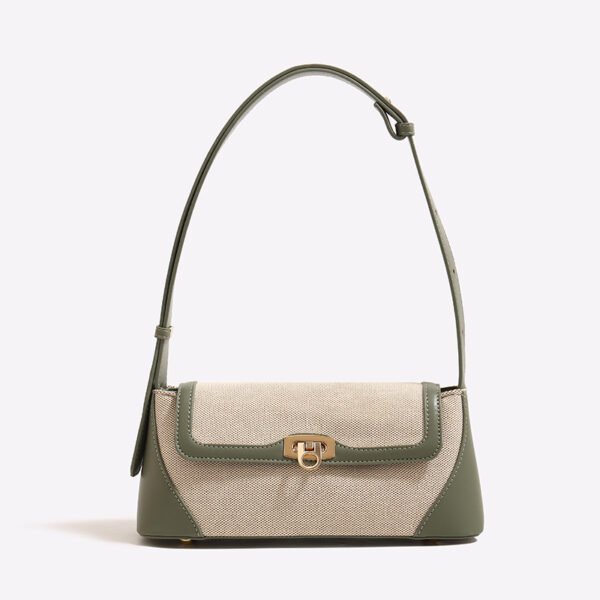 Bolso de mujer todo fósforo de moda nuevo con un solo hombro en contraste de color - Imagen 3