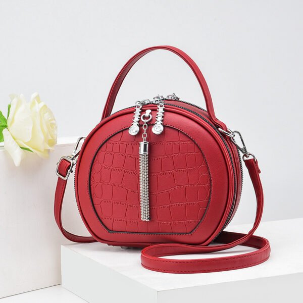 Bolso femenino de moda, bolso redondo pequeño de estilo coreano, bandolera de hombro a la moda - Imagen 6