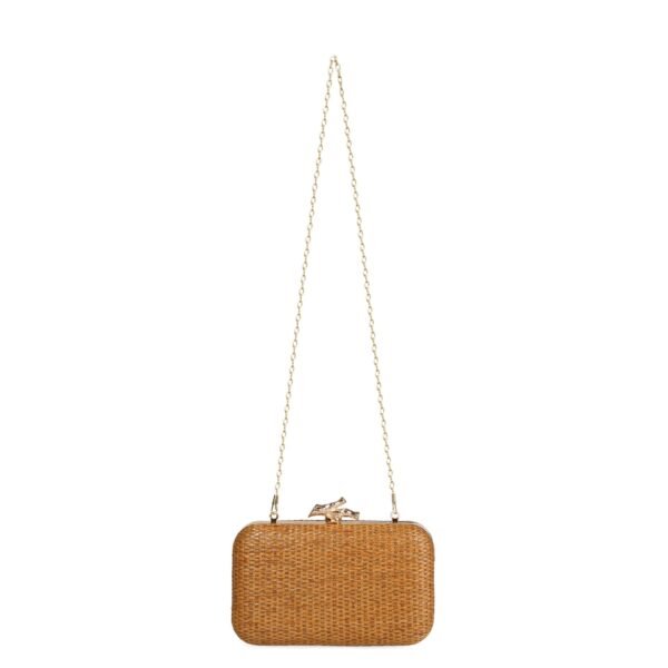 Simple Elegance Retro Straw Box Bag - Imagen 9