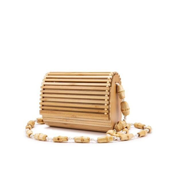 Bolso bandolera de bambú para mujer.