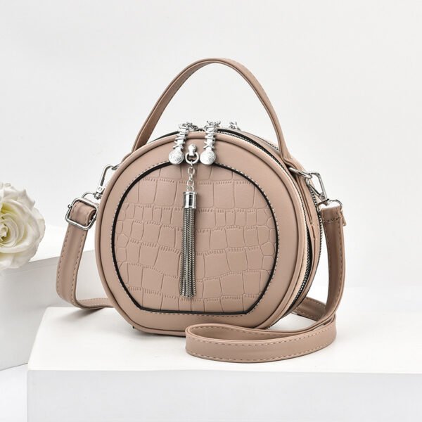 Bolso femenino de moda, bolso redondo pequeño de estilo coreano, bandolera de hombro a la moda - Imagen 4