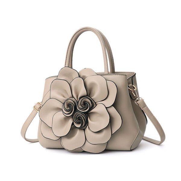 Bolso de hombro portátil con flores de cuero PU - Imagen 10