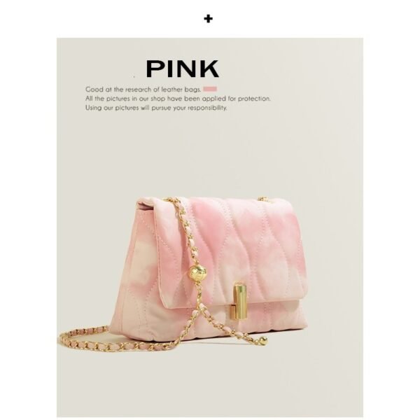 Texture Chain Crossbody Shoulder Small Square Bag - Imagen 3
