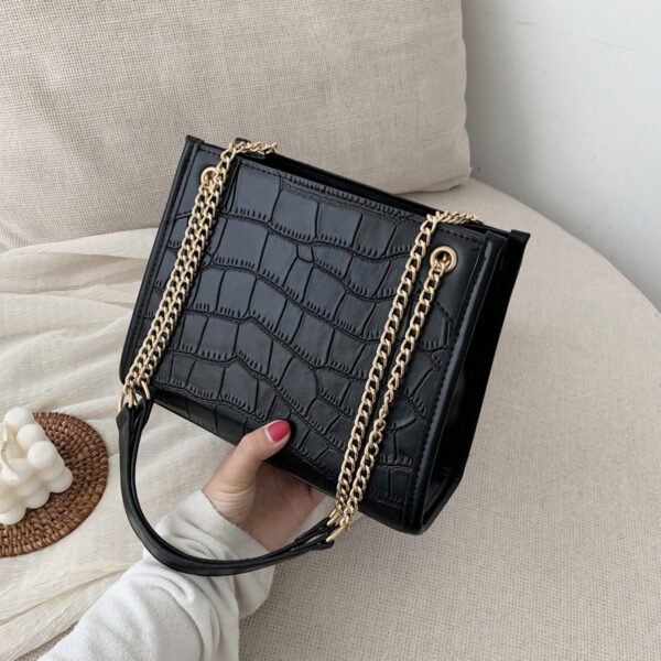 Bolso de mensajero de estilo occidental que combina con todo bolso de hombro con patrón de cocodrilo rojo de red - Imagen 3
