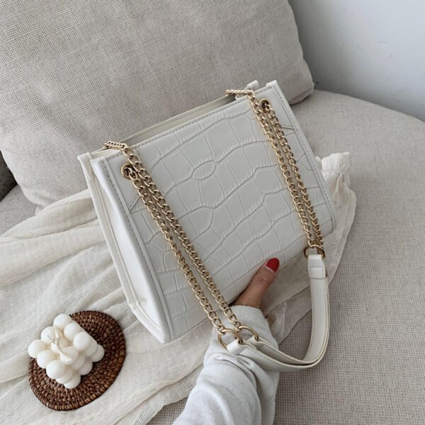 Bolso de mensajero de estilo occidental que combina con todo bolso de hombro con patrón de cocodrilo rojo de red - Imagen 5