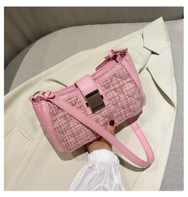 Bolso bandolera de estilo europeo y americano, bandolera pequeña con fragancia - Imagen 4