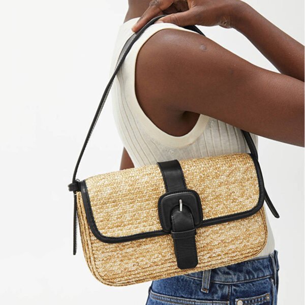 Funda abatible con costura de paja de imitación, novedad de verano, ocio - Imagen 5