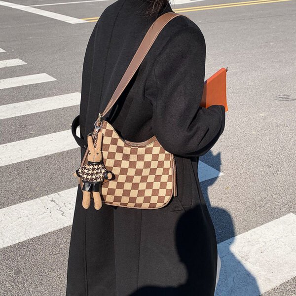 Bolso de mujer de viajero diario personalizado con estampado de cuadros - Imagen 8