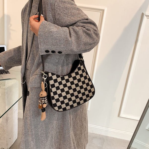 Bolso de mujer de viajero diario personalizado con estampado de cuadros - Imagen 2