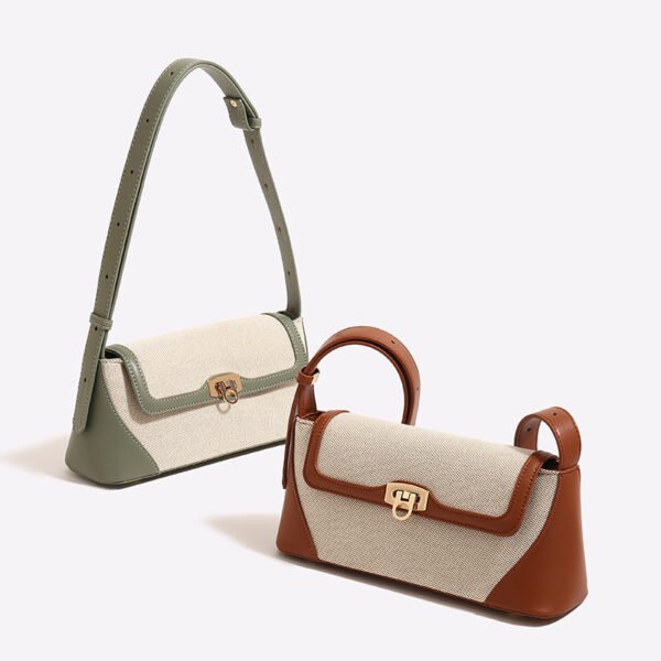 Bolso de mujer todo fósforo de moda nuevo con un solo hombro en contraste de color