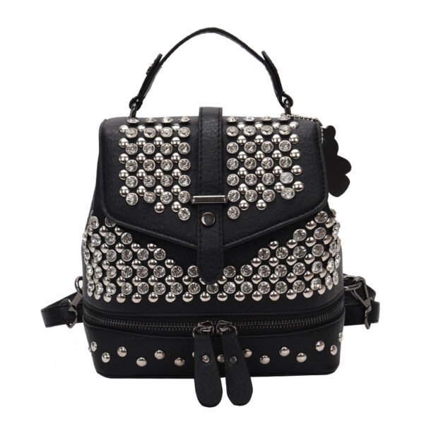 Mochila de diamantes brillantes Mochila pequeña de moda Bolso bandolera de un solo hombro para mujer - Imagen 5