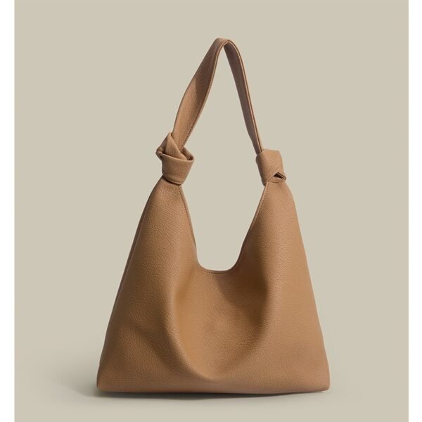 Bolso grande de cuero suave Bolso de hombro simple de moda - Imagen 4