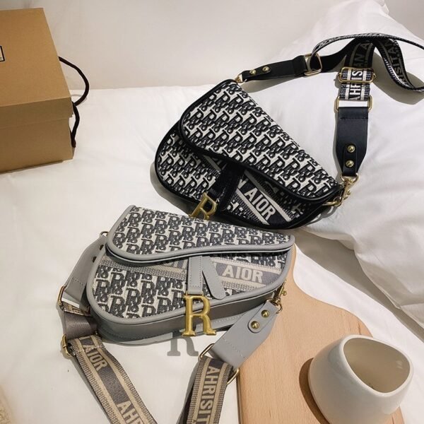 Nueva moda retro bolso de sillín bordado bandolera de hombro