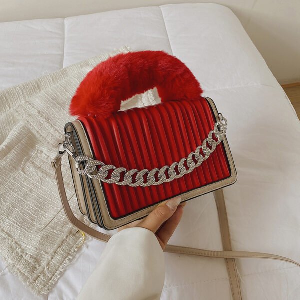Bolso Mujer Otoño Versátil Pequeños Plisados ​​Diagonal - Imagen 7