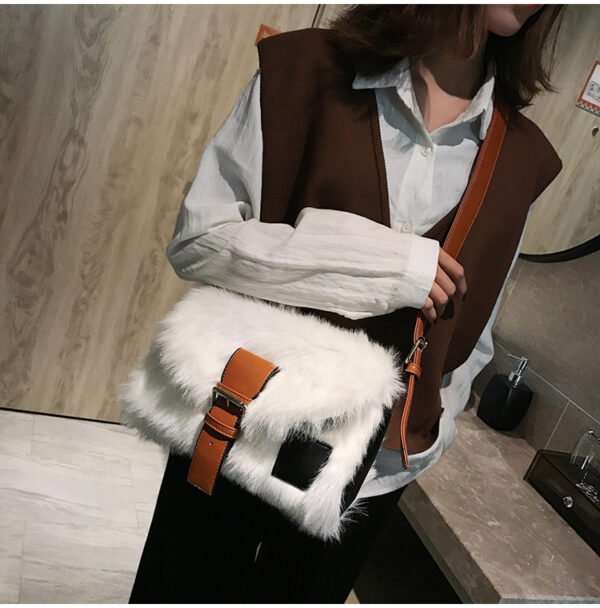Bolso grande de felpa Bolso de hombro de gran capacidad para mujer - Imagen 5