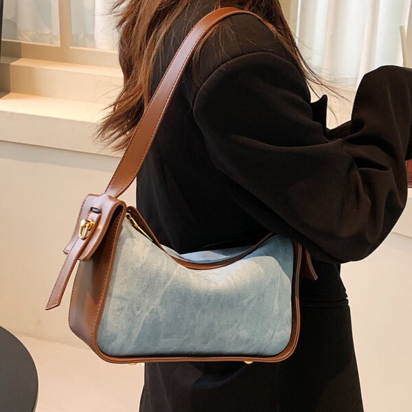 Bolso mensajero de mujer de gran capacidad con textura de alta calidad