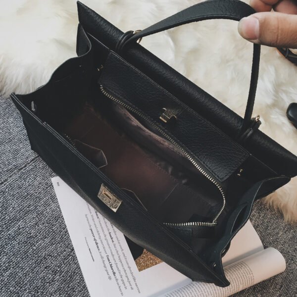 En la primavera del bolso nuevo bolso de hombro con correa de Color coreano bolso de hombro con cierre de moda Casual - Imagen 5