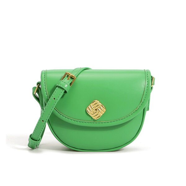 Bolso redondo Bolso de mujer con diseño de un solo hombro Mini bolso de sillín Bolso de mujer - Imagen 5