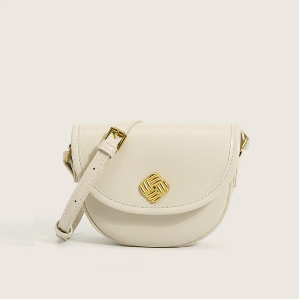 Bolso redondo Bolso de mujer con diseño de un solo hombro Mini bolso de sillín Bolso de mujer