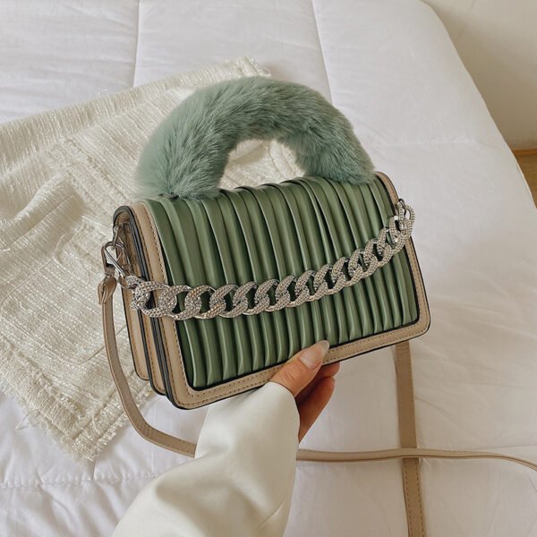 Bolso Mujer Otoño Versátil Pequeños Plisados ​​Diagonal - Imagen 2